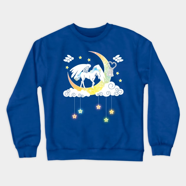 Moonlight Pegasus Crewneck Sweatshirt by Maggieful Designs